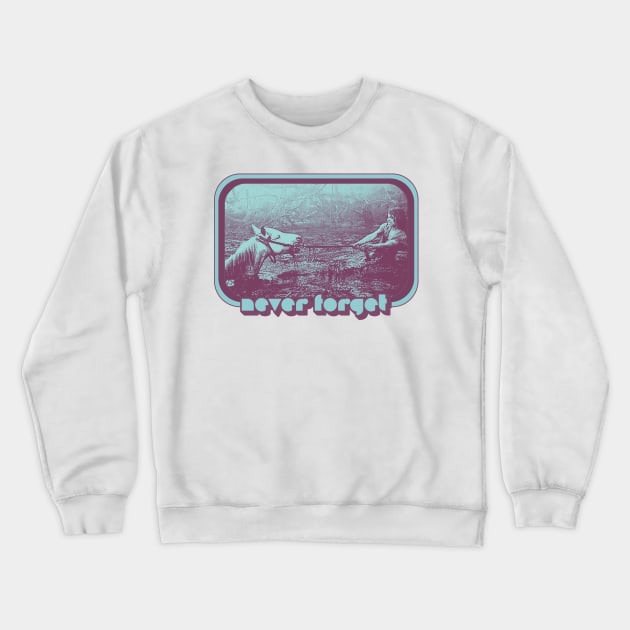 Never Forget / Swamp Of Sadness / 80s Retro Movie Fan Crewneck Sweatshirt by DankFutura